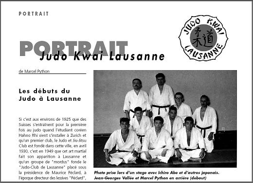 Portrait du Judo Kwai Lausanne