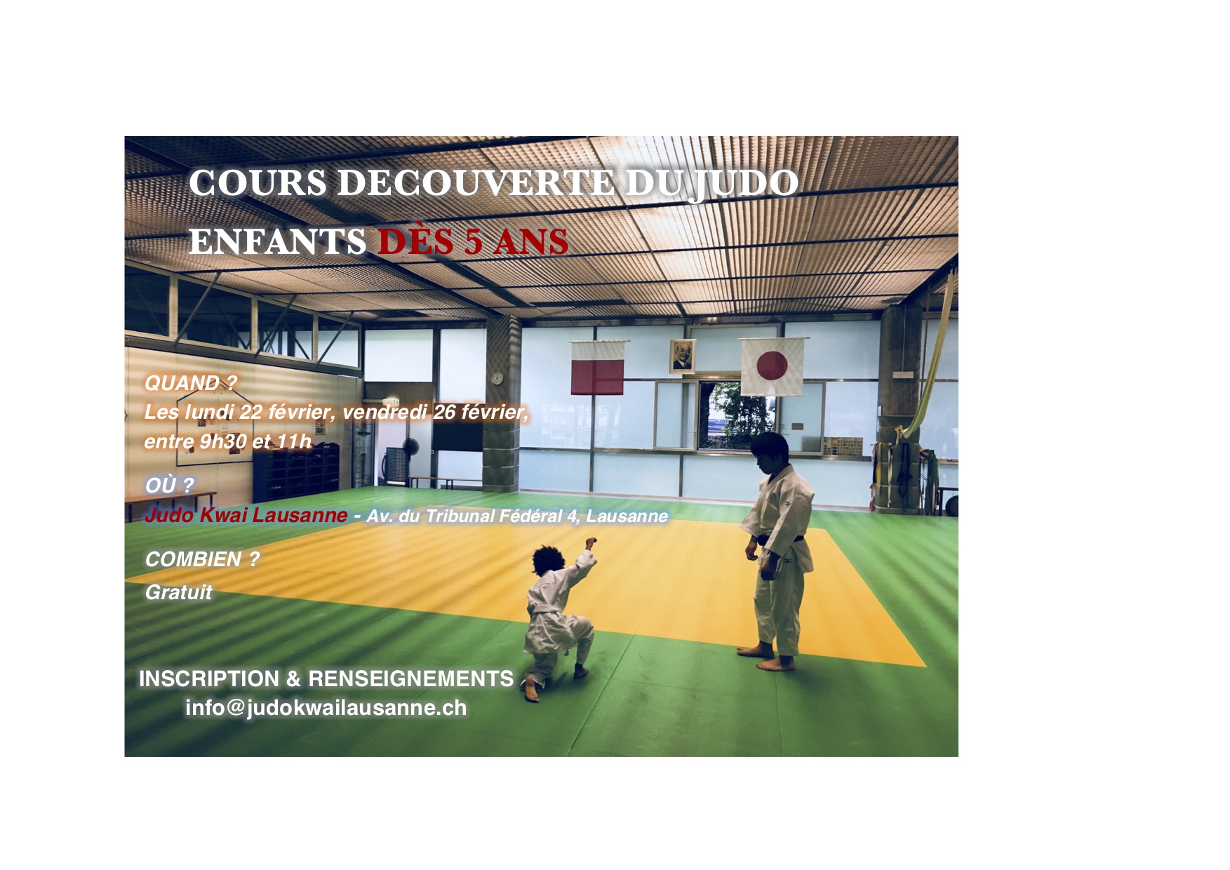 Nouveaux cours de découverte en février