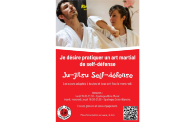 Venez essayer le Ju-Jitsu à Epalinges !